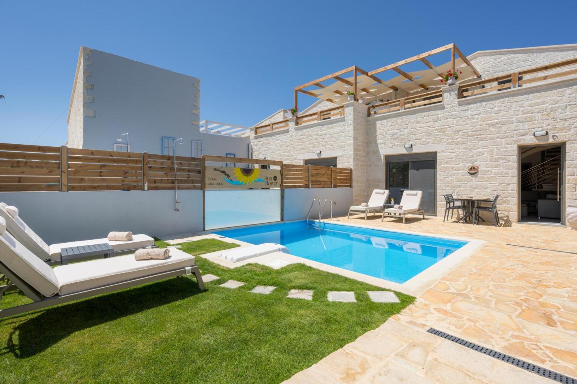 Sun Flower Villas With Sea View Agia Marina Екстериор снимка